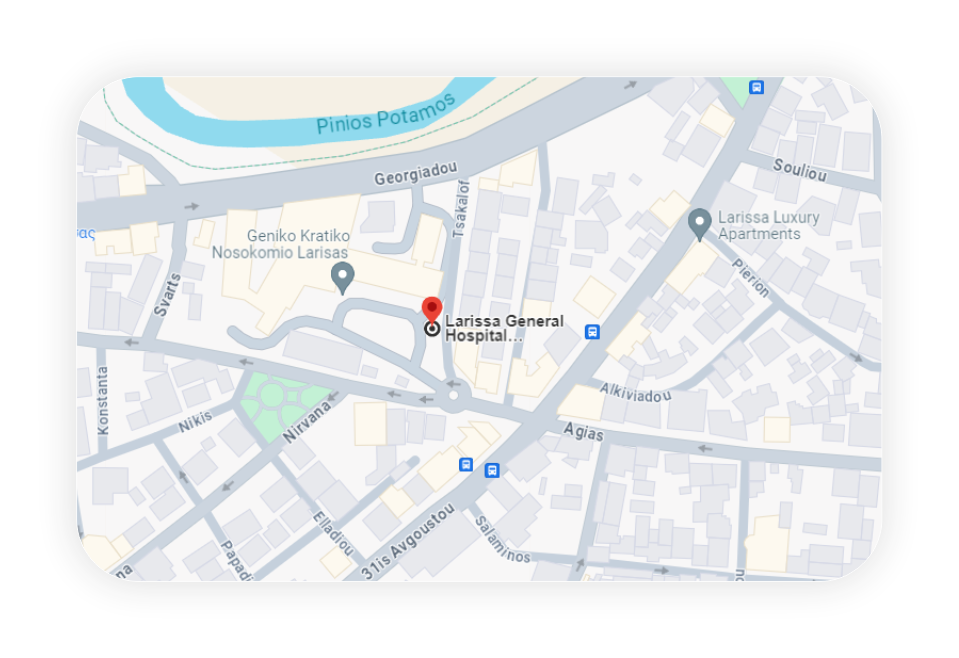 Γενικό Νοσοκομείο Λάρισας Map